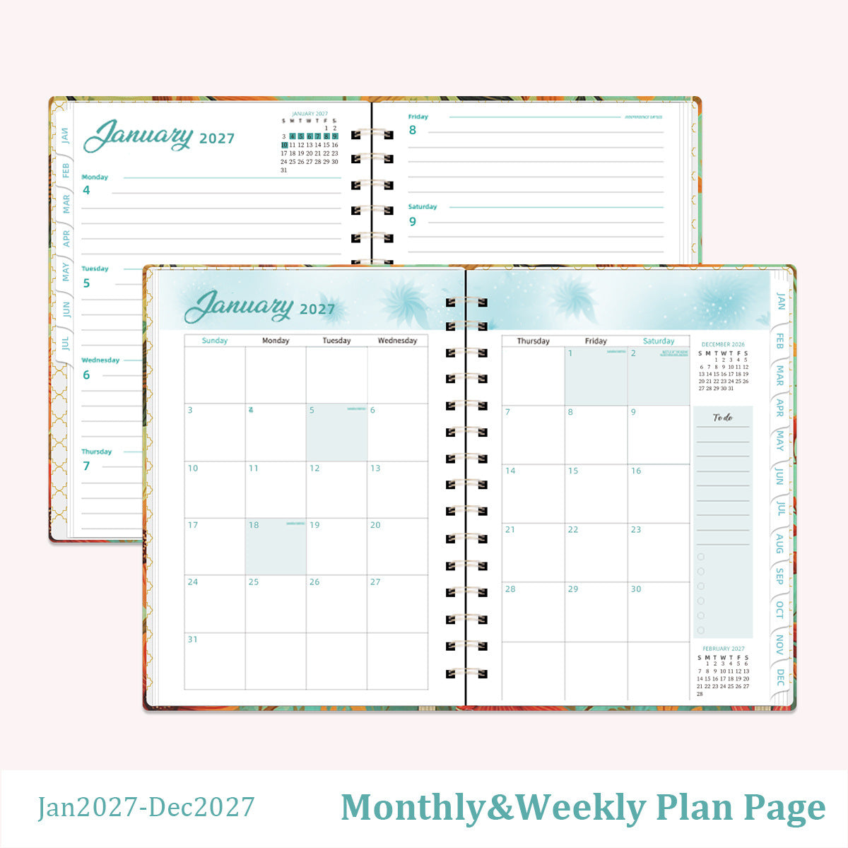 Ravoreli 2027 Floral A5 Spiral Planner - product image 3